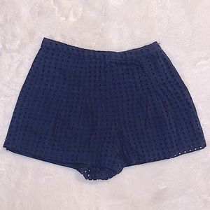 Modish One High Waisted Cotton Perforated Shorts